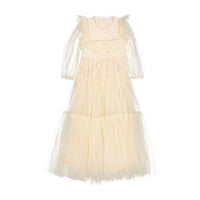 Petite Amalie Cream  Bib Tulle Gown