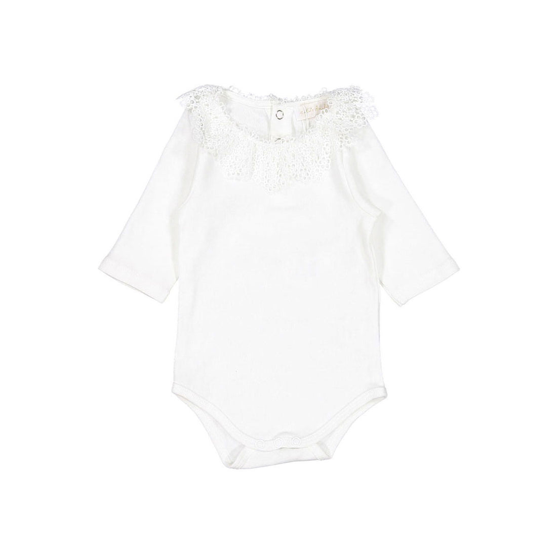 Petite Amalie White Bebe Onesie With Collar