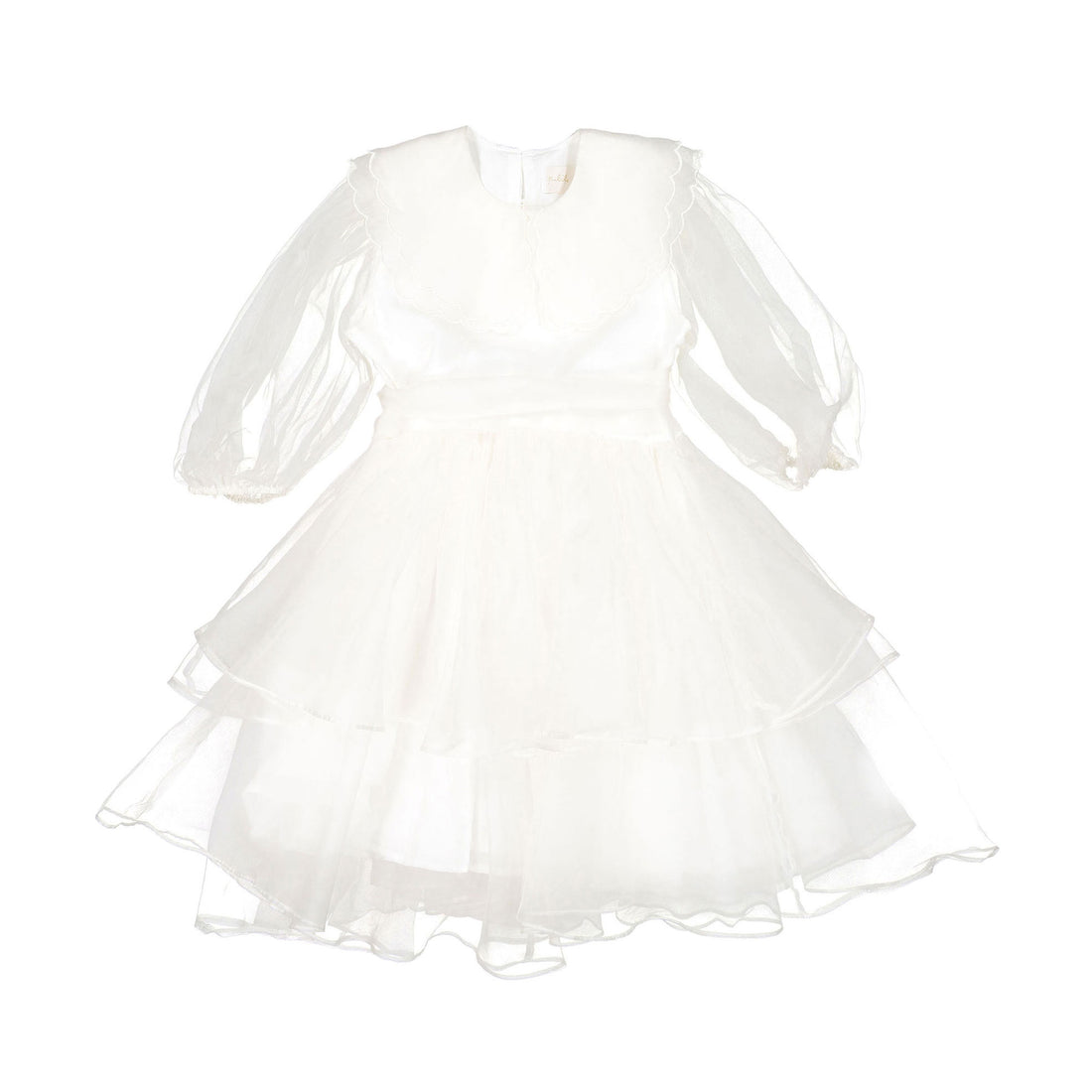 Petite Amalie Cream Marie Silk Organza Dress