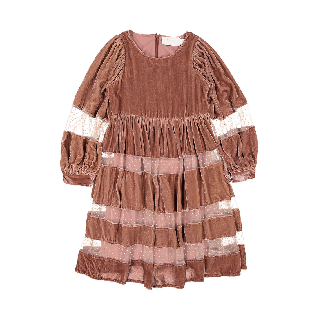 Petite Amalie Rose Layla Velvet Tulle Dress