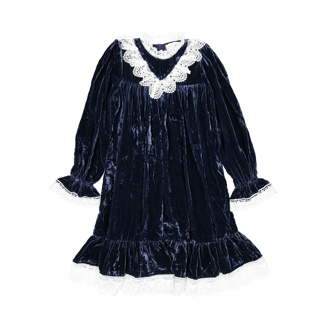 Petite Amalie Blue Velvet Olivia Dress – Ladida