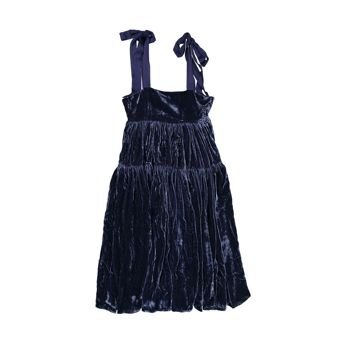 Petite Amalie Navy Velvet Babydoll Dress – Ladida