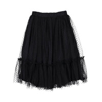 Petite Amalie Black Tulle Dotty Skirt