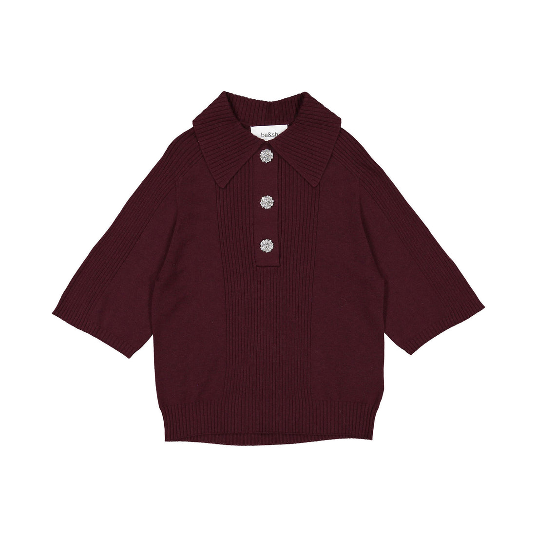 Ba-sh Burgundy Eliot Womens Sweater