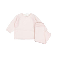 Bonpoint Rose Knit Scalloped Bamba Baby Set
