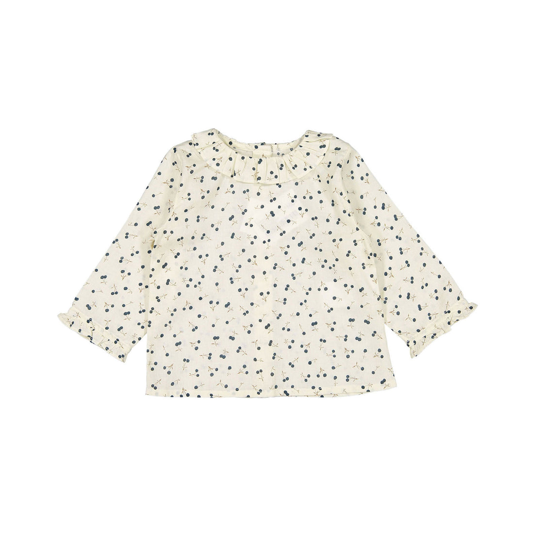 Bonpoint Blue Cherry Print Baby Ganiti Blouse