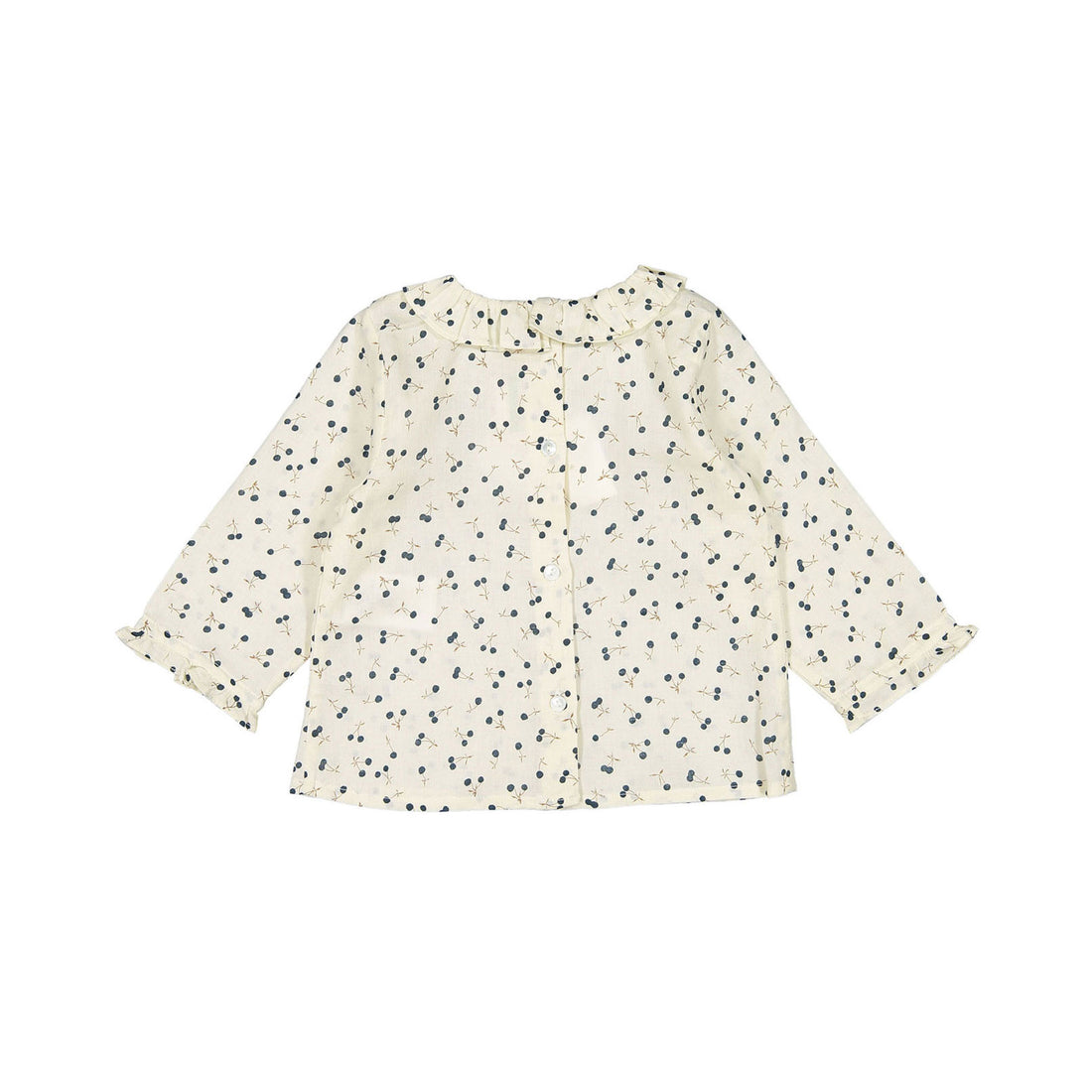 Bonpoint Blue Cherry Print Baby Ganiti Blouse