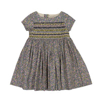 Bonpoint Ink Liberty Smocked Duchesse Dress