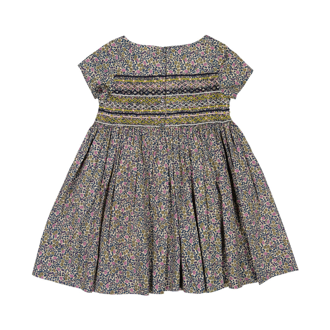 Bonpoint Ink Liberty Smocked Duchesse Dress