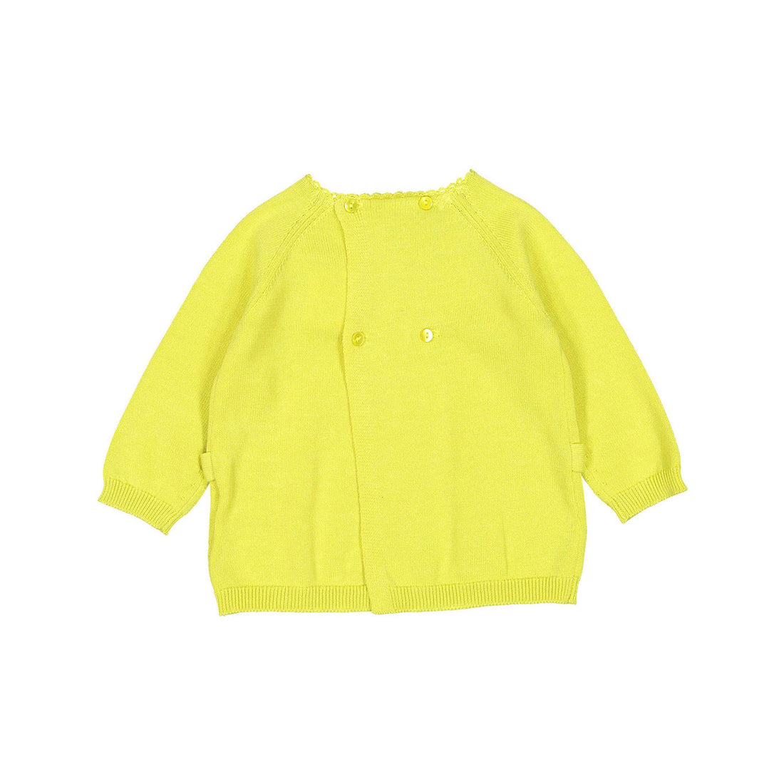 Bonpoint Lime Knit Scalloped Bamba Baby Set