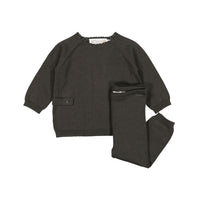 Bonpoint Bronze Knit Scalloped Bamba Baby Set