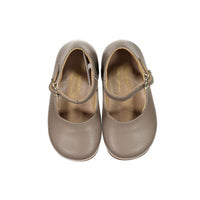 Bonpoint Taupe Leather Baby Bijou Mary Janes