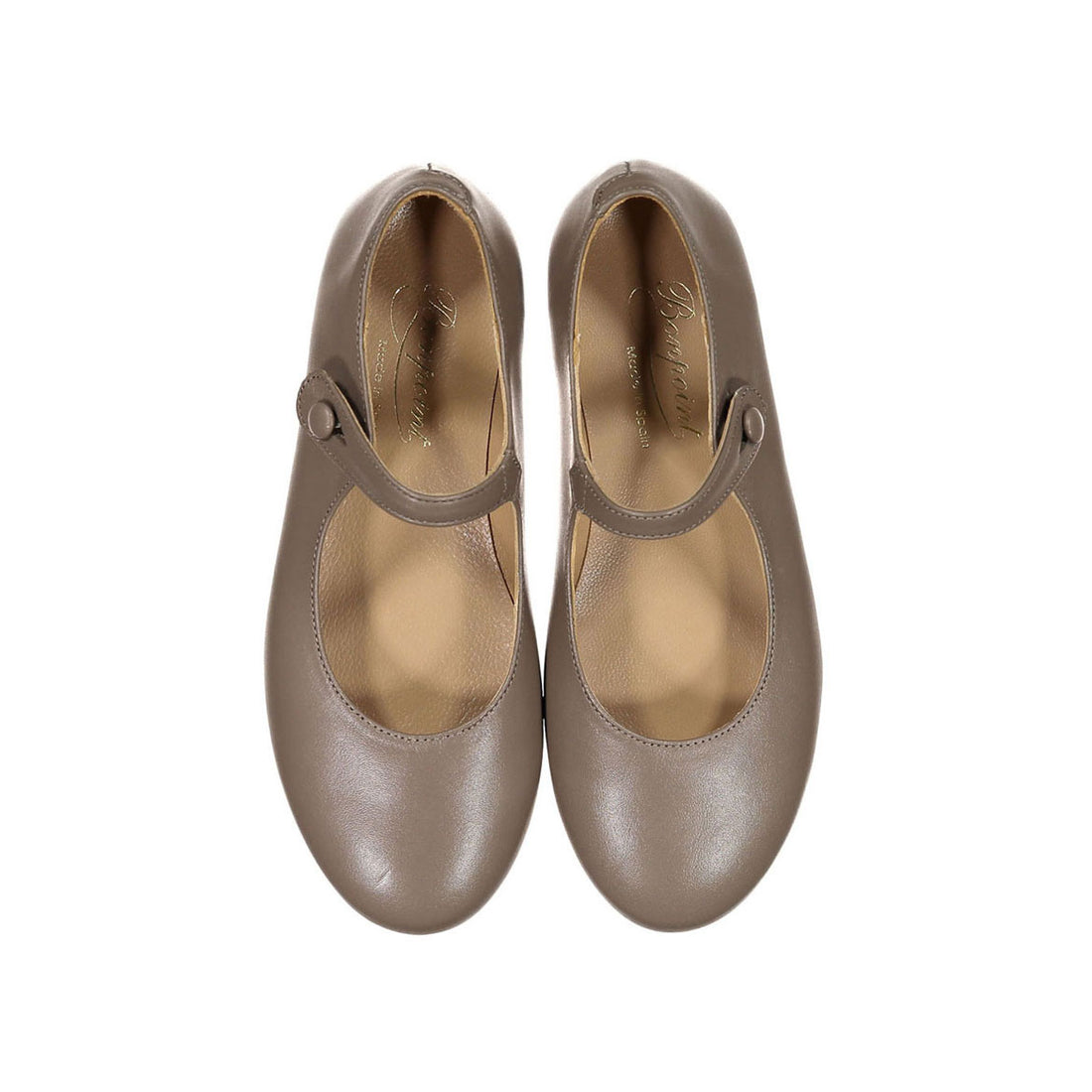 Bonpoint Taupe Ella Mary Janes