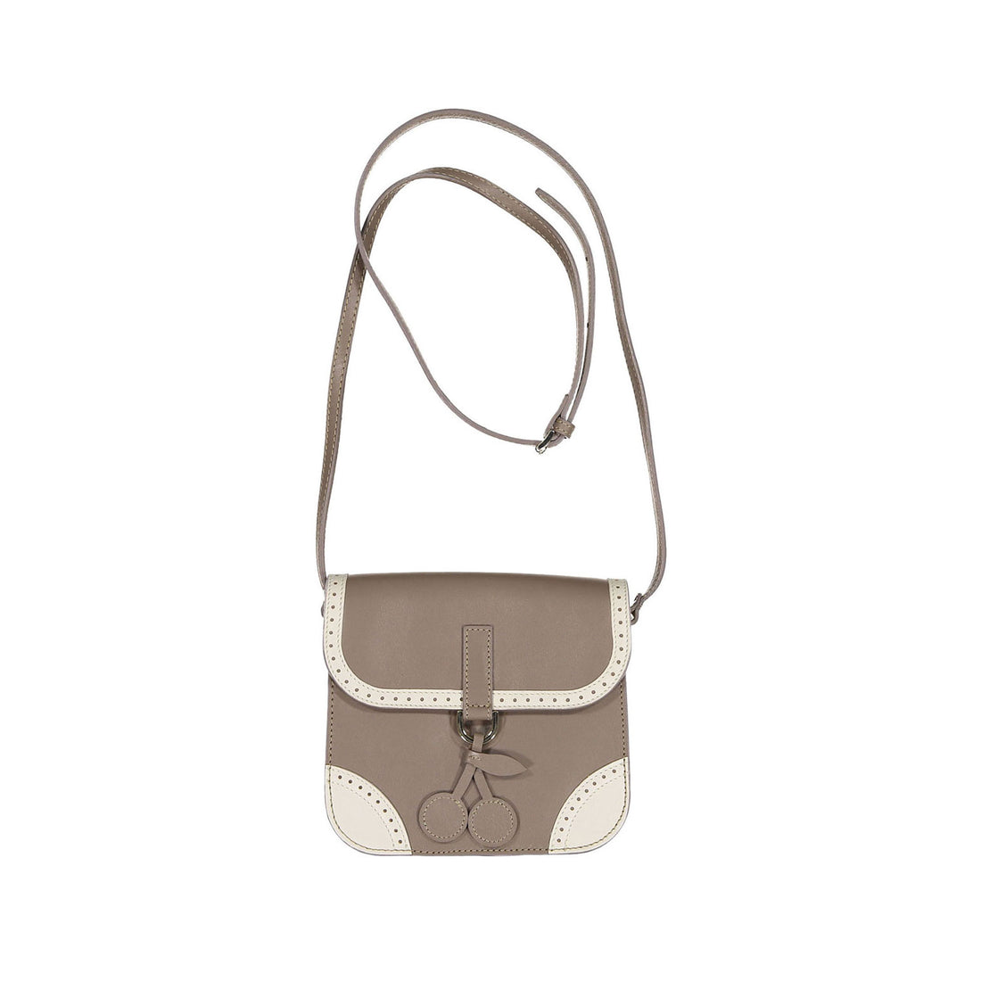 Bonpoint Taupe Leather Side Bag