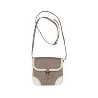 Bonpoint Taupe Leather Side Bag