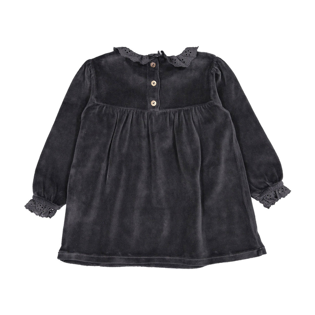 Buho Antracite Baby Velvet Dress