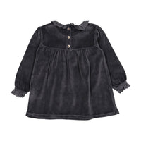 Buho Antracite Baby Velvet Dress