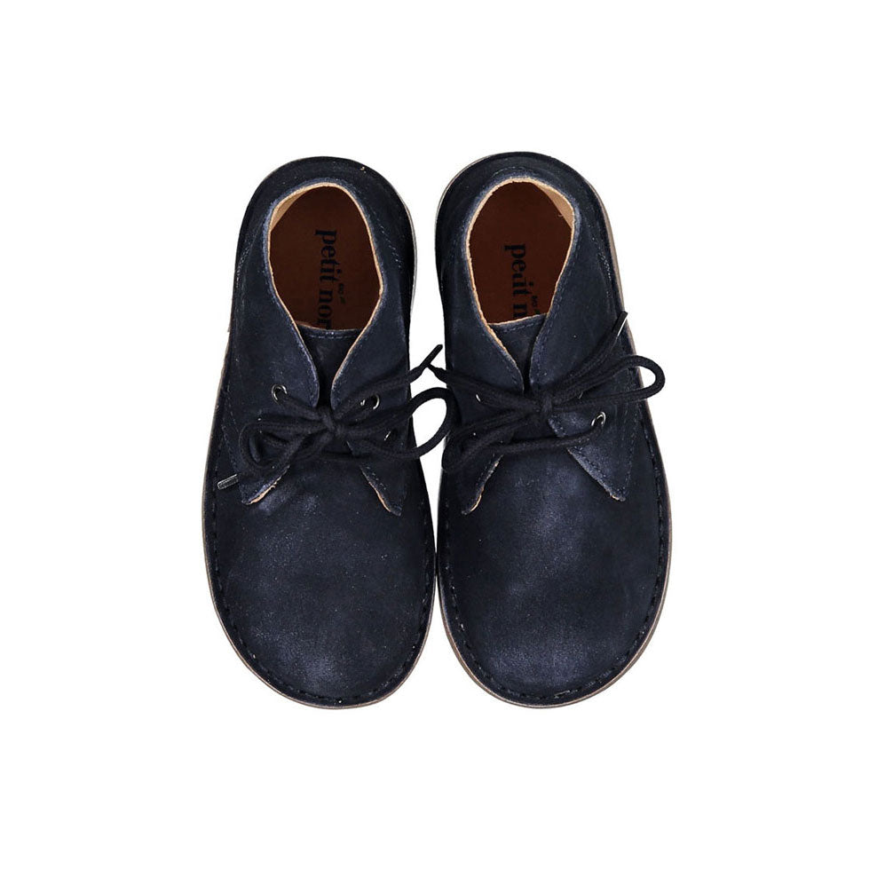 Petit Nord Navy Suede Desert Boot with Lace