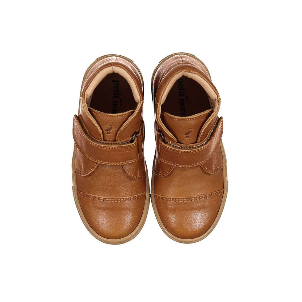 Petit Nord Cognac Kicks with Velcro