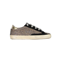 Golden Goose Beige Brown Leopard Super Star Sneakers