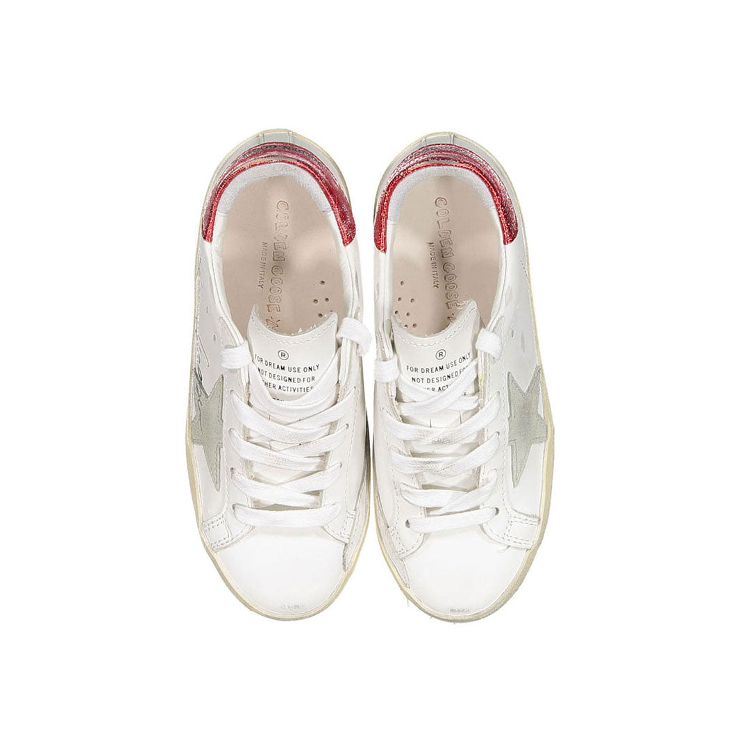 Golden Goose White/Ice/Red/Black Super Star  Sneakers