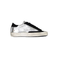 Golden Goose Silver/Black Super Star Sneakers