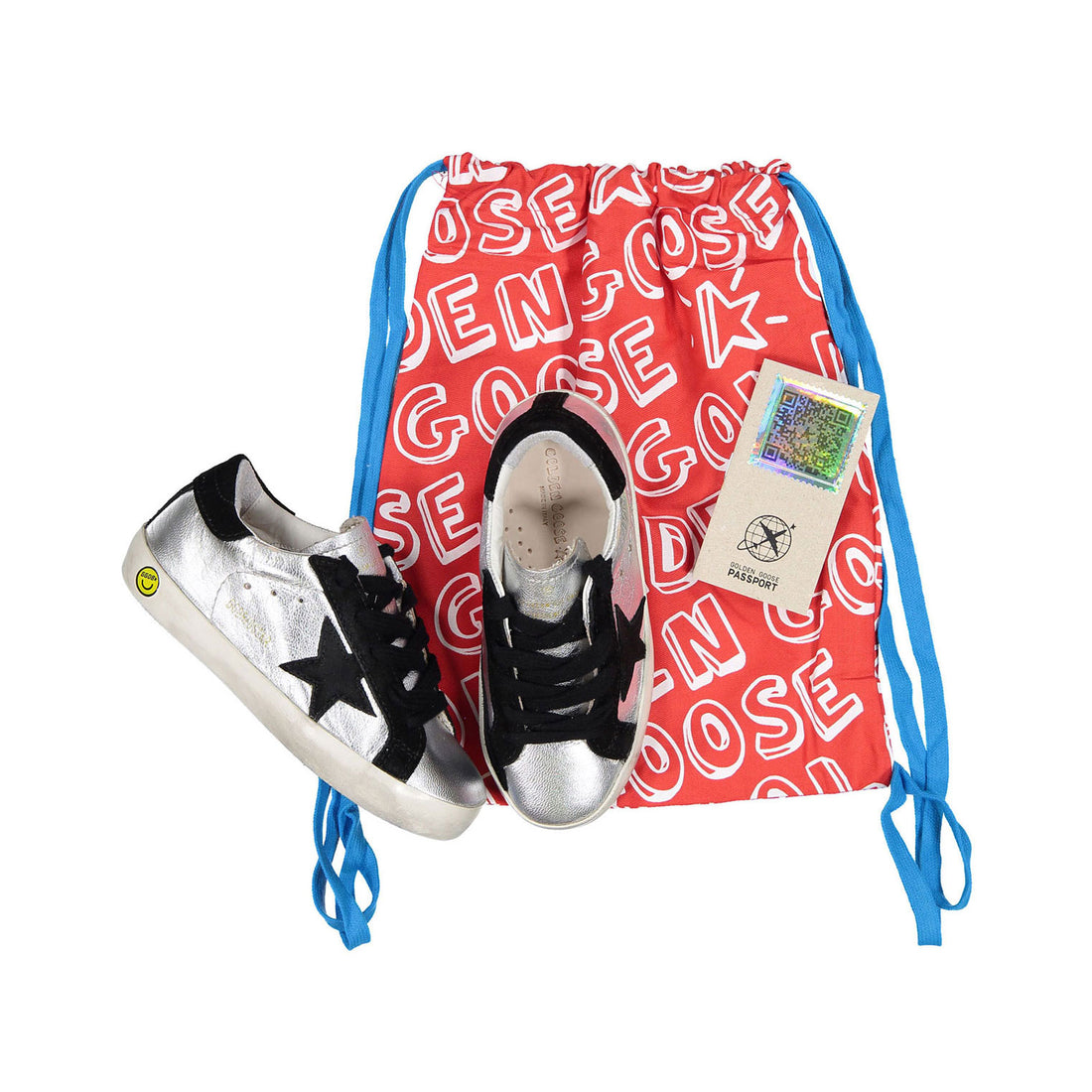 Golden Goose Silver/Black Super Star Sneakers