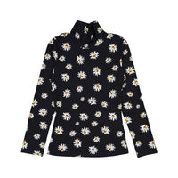 Ava and Lu Black Daisys All Over Turtleneck