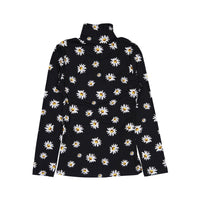 Ava and Lu Black Daisys All Over Turtleneck