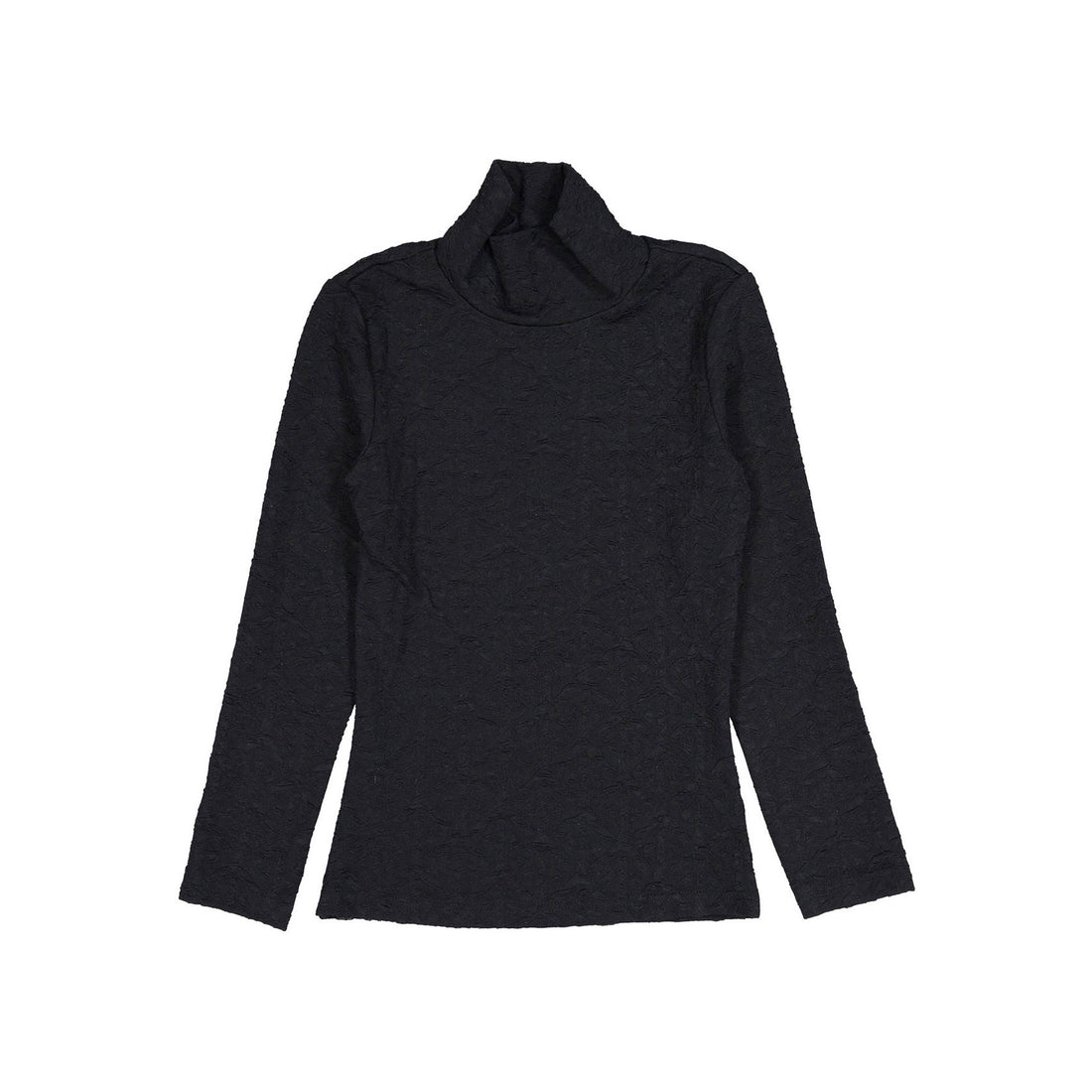 Ava and Lu Black Detailed Turtleneck