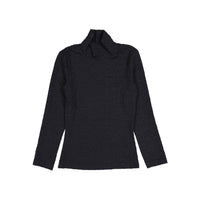 Ava and Lu Black Detailed Turtleneck