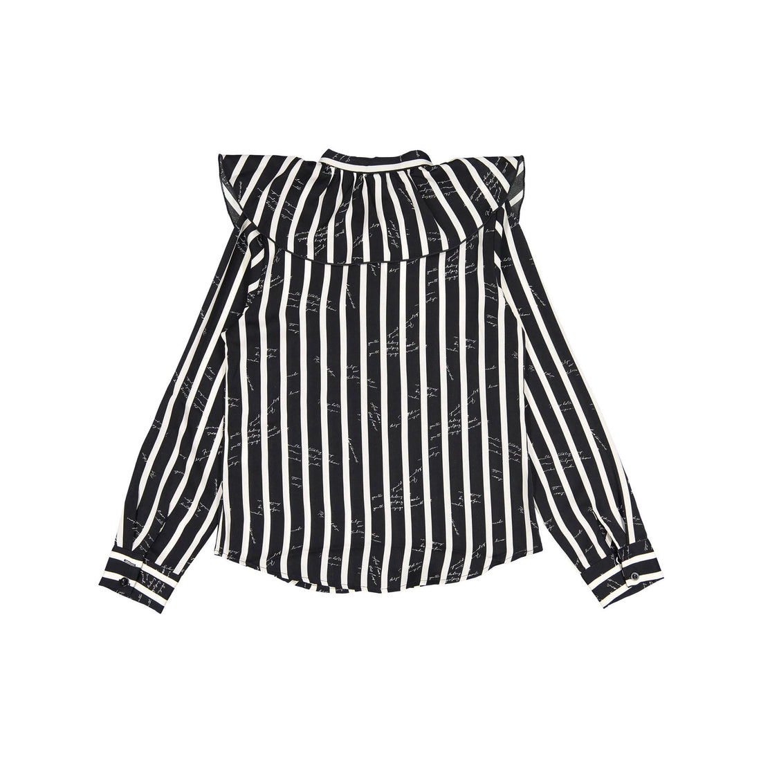 Ava and Lu Black/White Striped Blouse