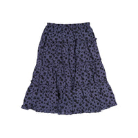 Ava and Lu Blue Floral Layered Skirt