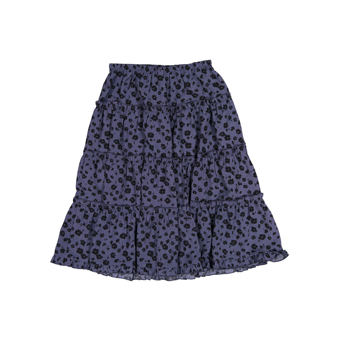 Ava and Lu Blue Floral Layered Skirt