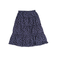 Ava and Lu Blue Floral Layered Skirt