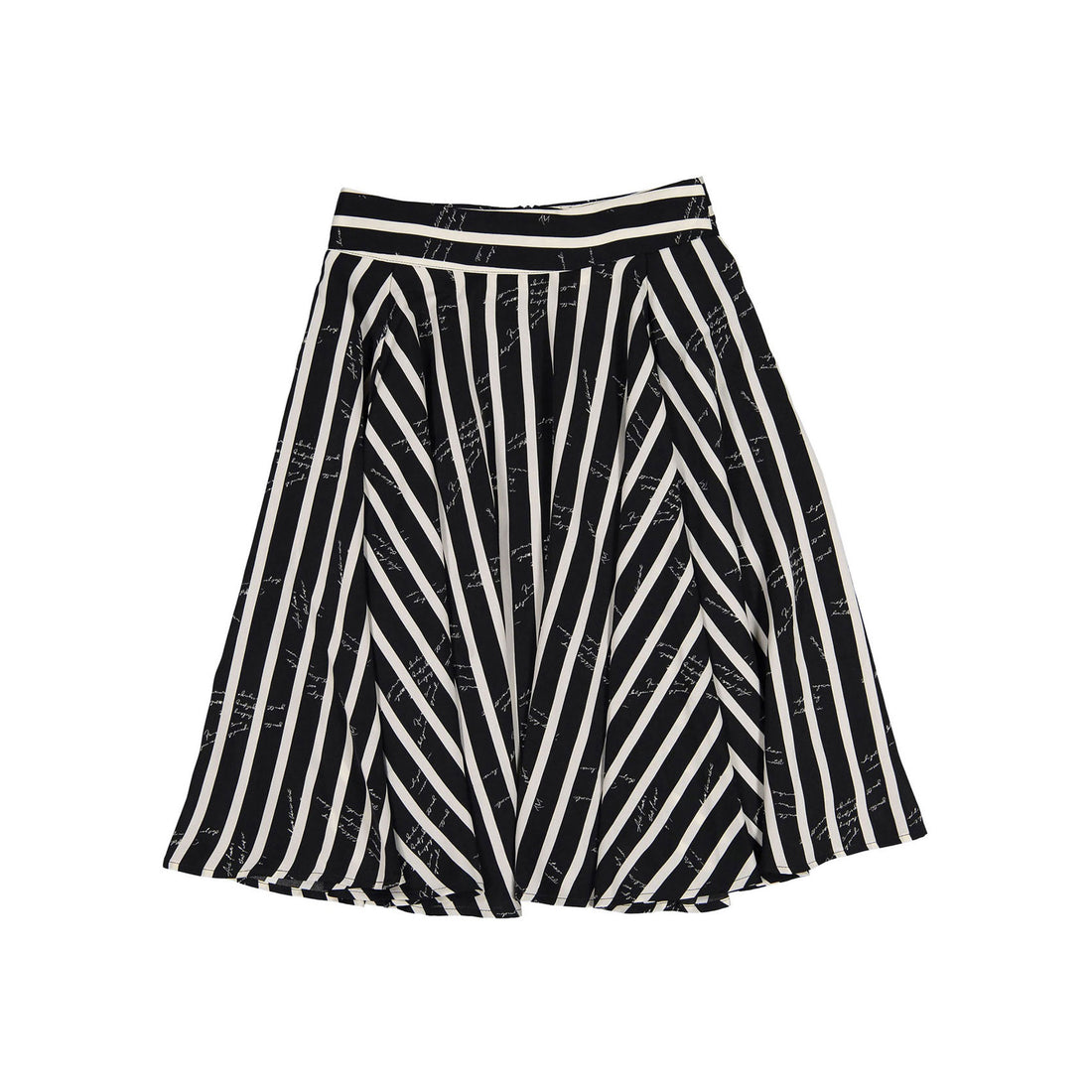 Ava and Lu Black/White Striped Skirt