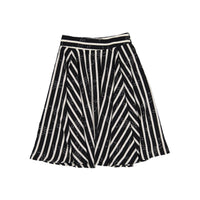 Ava and Lu Black/White Striped Skirt