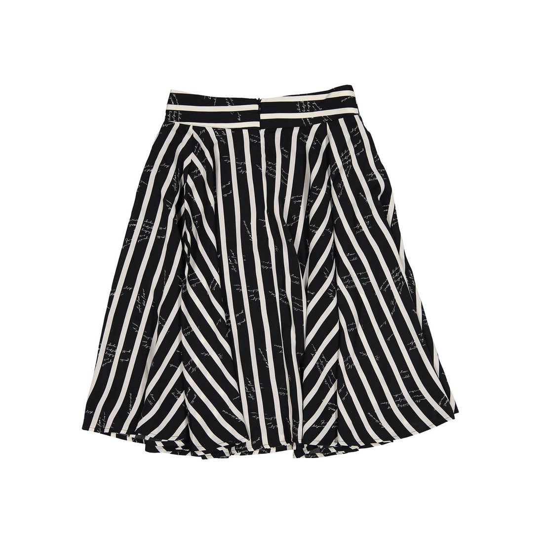 Ava and Lu Black/White Striped Skirt