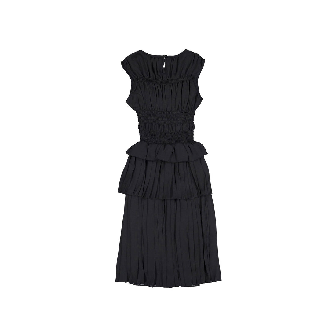 A4 Black Chiffon Layered Sleeveless Dress