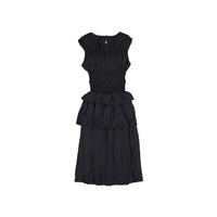 A4 Black Chiffon Layered Sleeveless Dress