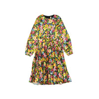 Ava and Lu Bright Floral Pleated Dress