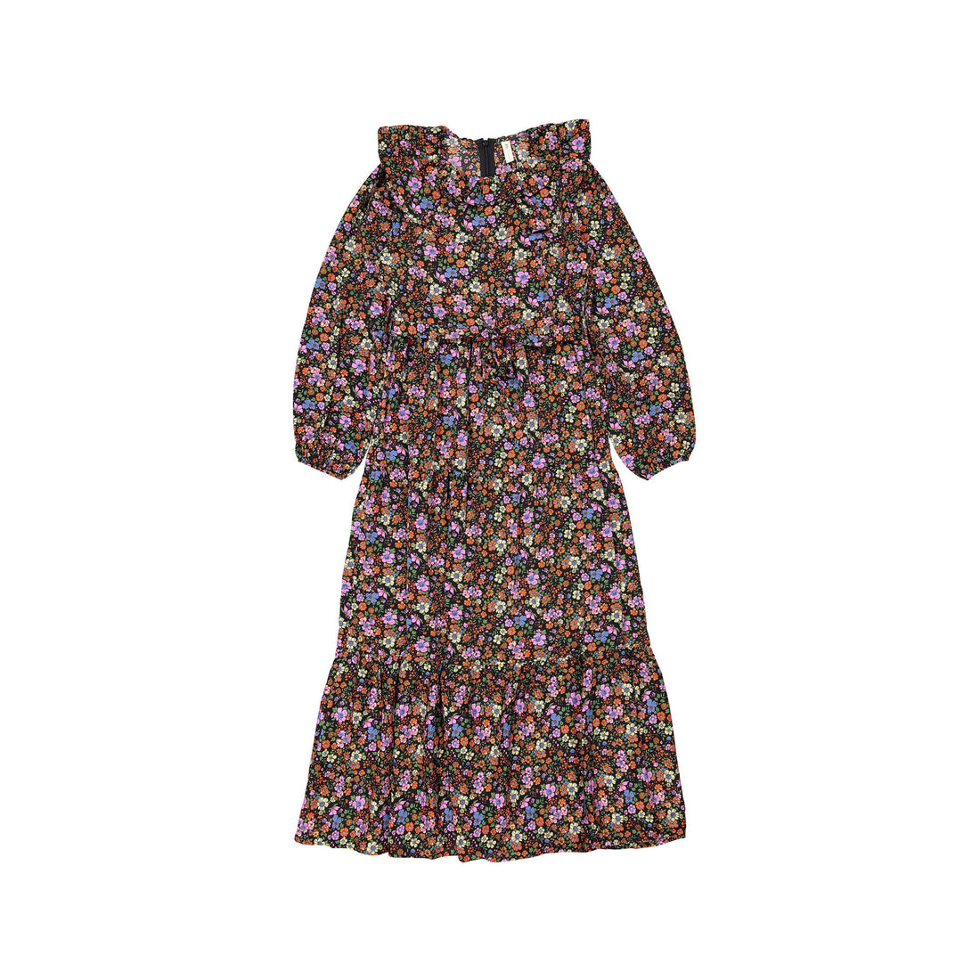 Ava and Lu Multi Floral Bib Collared Dress