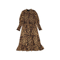 Ava and Lu Leopard Smocked Dress