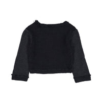 Venera Arapu Black Finged Waffle Sweater