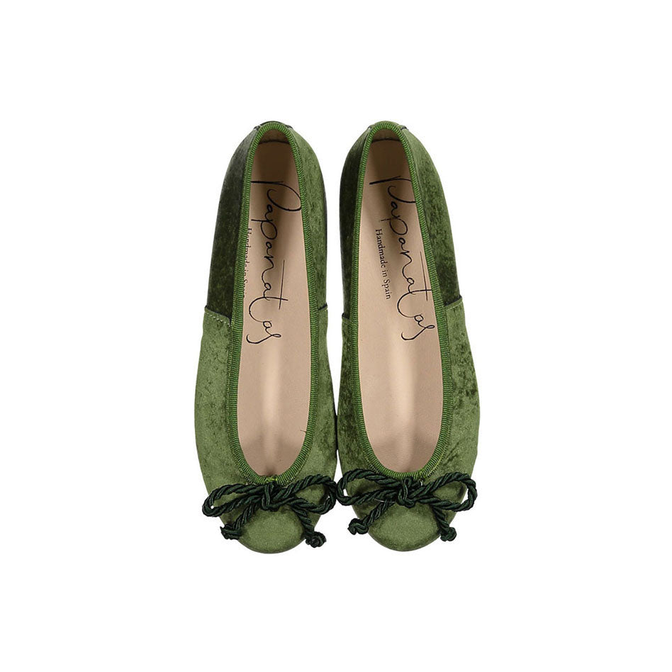 Papanatas Forest Velvet Ballet Flat