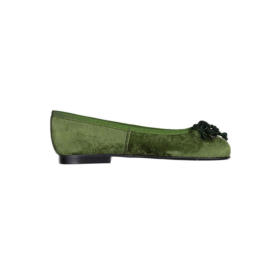 Papanatas Forest Velvet Ballet Flat