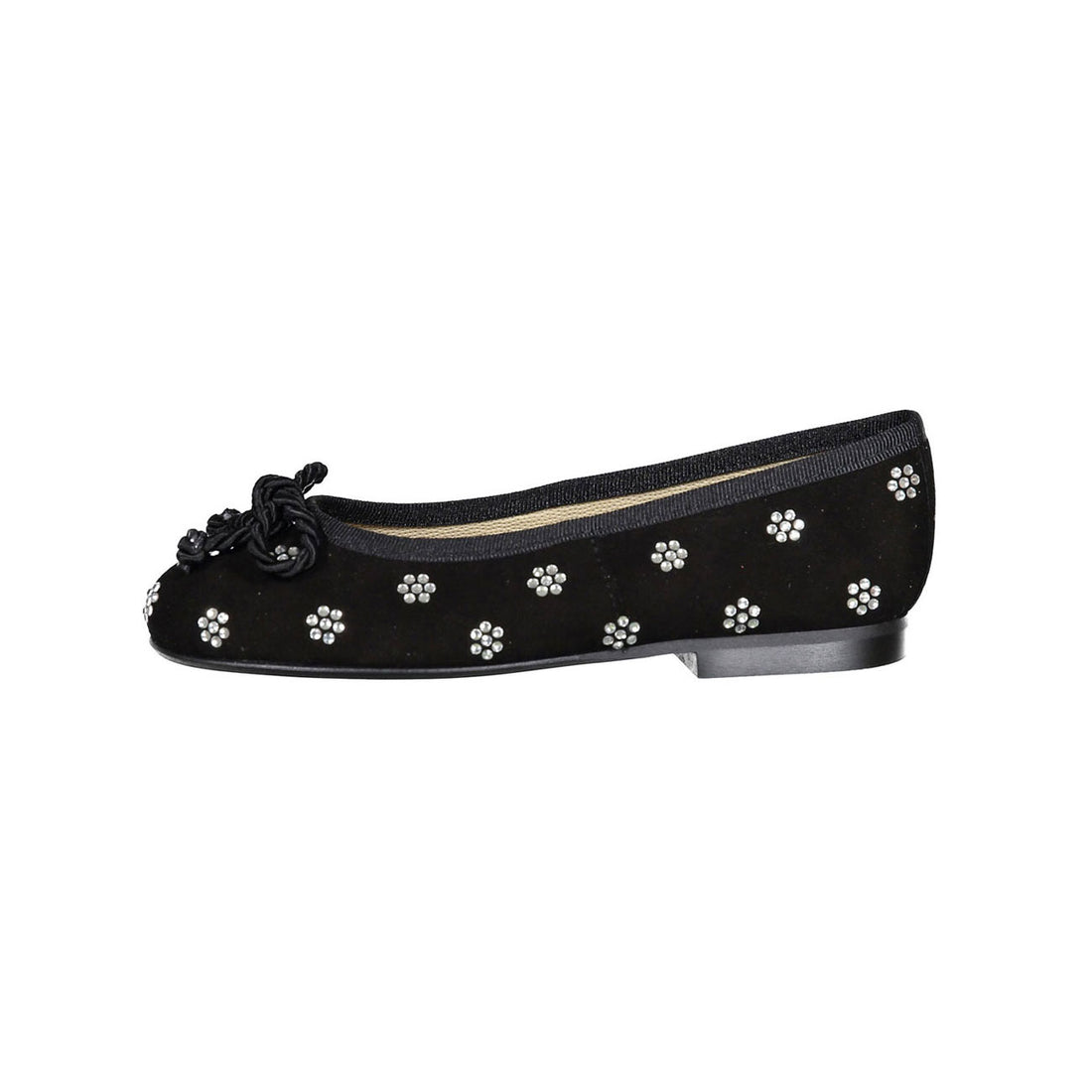 Papanatas Black Suede Ballet Flat