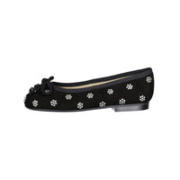 Papanatas Black Suede Ballet Flat