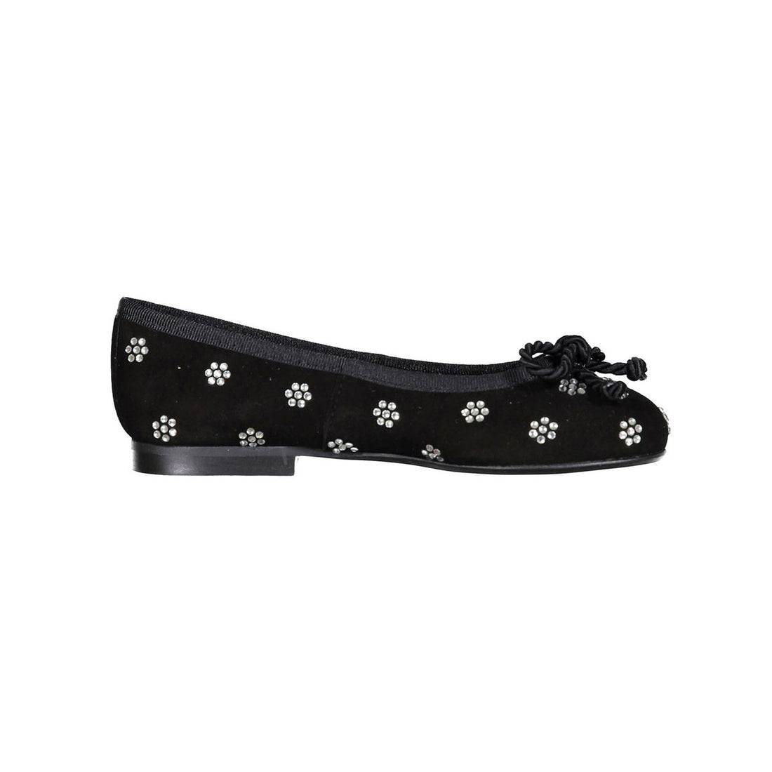 Papanatas Black Suede Ballet Flat