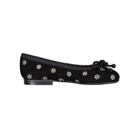 Papanatas Black Suede Ballet Flat